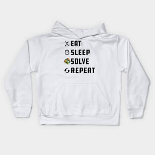 Rubik Cube - Eat Sleep Solve Repeat Kids Hoodie